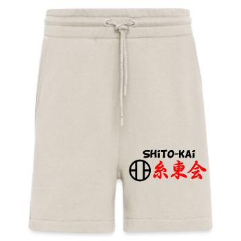 Emblème du karaté Shito kai SHITO-KAI - Short bio décontracté fabriqué en UE - WARM CLAY - Devant