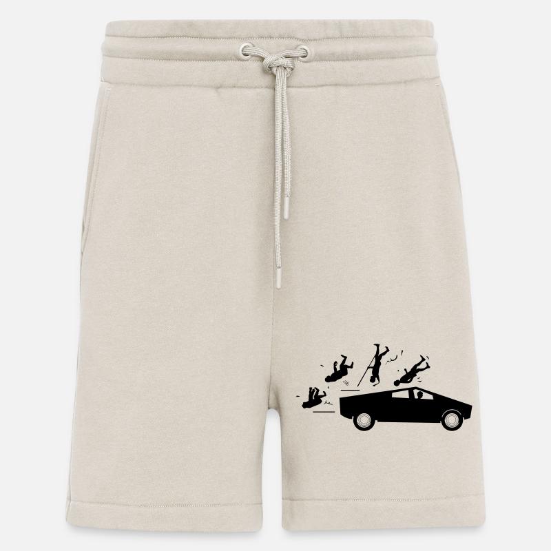 Evolution accident Tesla Cybertruck par Musk - Short bio décontracté fabriqué en UE - WARM CLAY