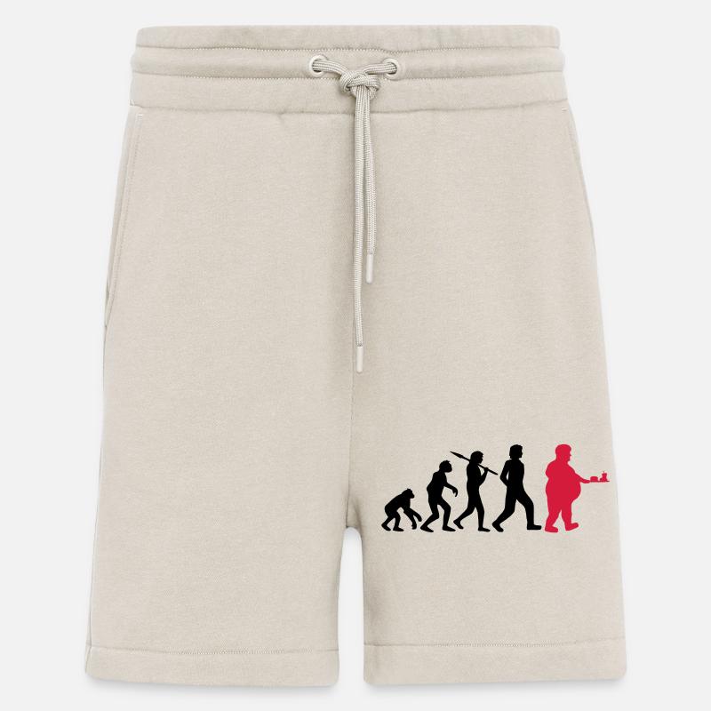 Fast Food Evolution - Shorts - made by SPREAD - WARM CLAY