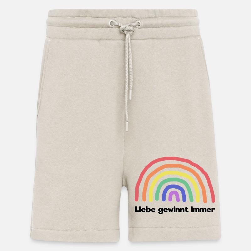 Regenbogen Liebe Statement Freiheit Frieden - Shorts - made by SPREAD - WARM CLAY