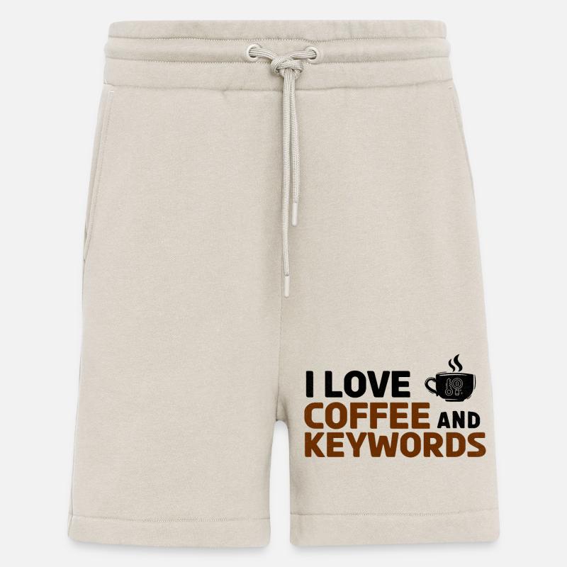 Coffee Keywords Typo - Shorts - made by SPREAD - WARM CLAY