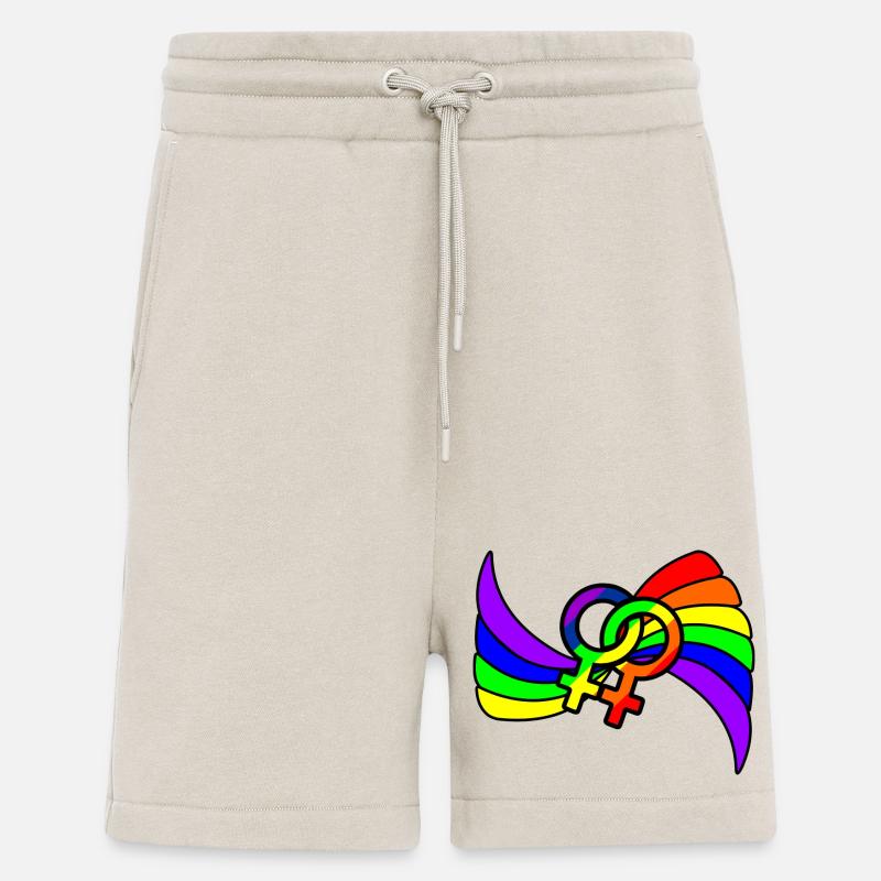 Regenbogen lesbies stolzes Logo - Shorts - made by SPREAD - WARM CLAY