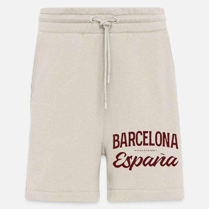 Barcelona Spanien Script Logo - Shorts - made by SPREAD - WARM CLAY