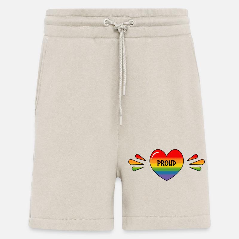 Regenbogen LGBT Stolzes Herz - Shorts - made by SPREAD - WARM CLAY