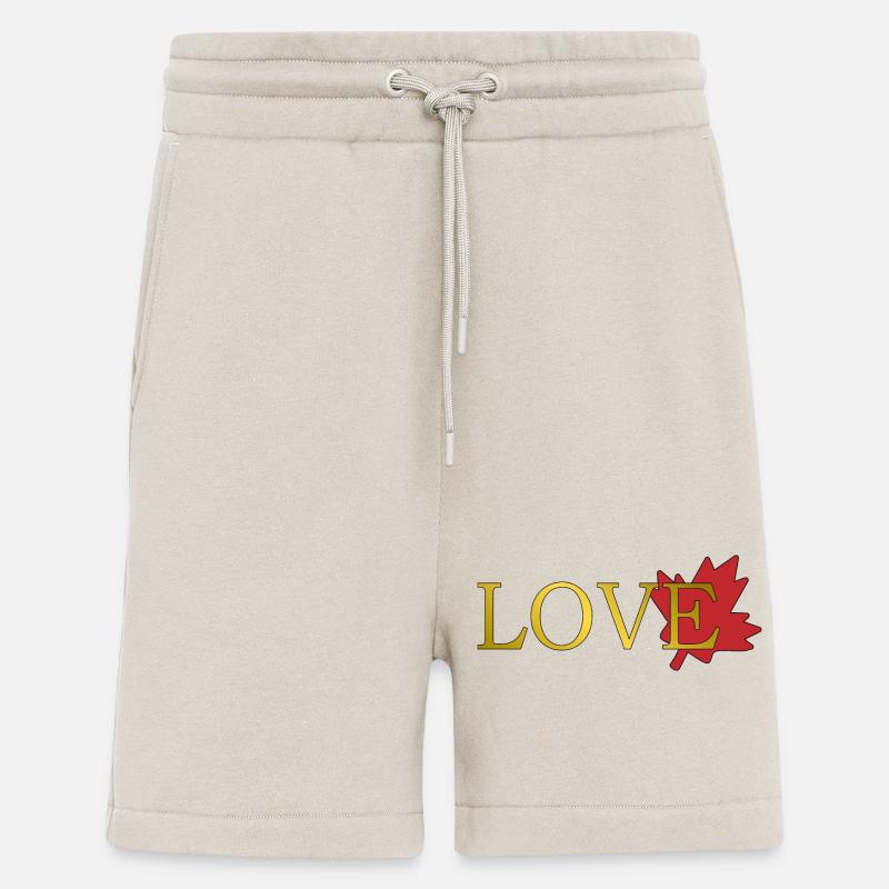 Amour Feuille d'érable du canada - Short bio décontracté fabriqué en UE - WARM CLAY