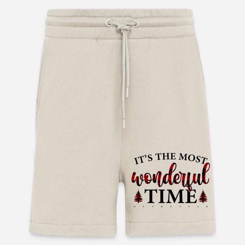 Crimson Plaid Script on Black - Shorts - made by SPREAD - WARM CLAY