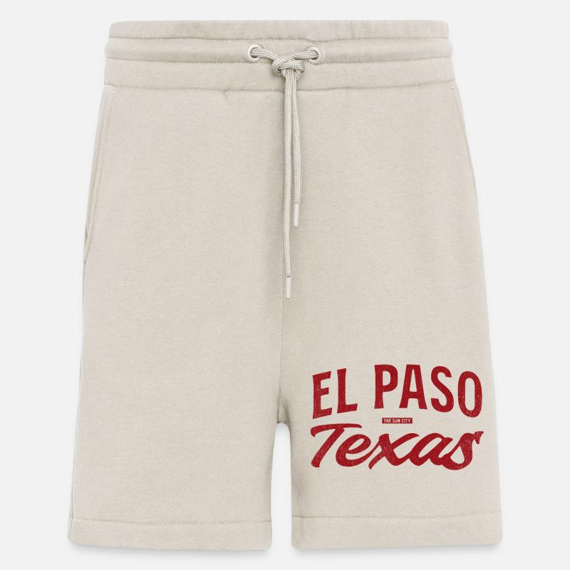 El Paso Texas Retro Script - Shorts - made by SPREAD - WARM CLAY