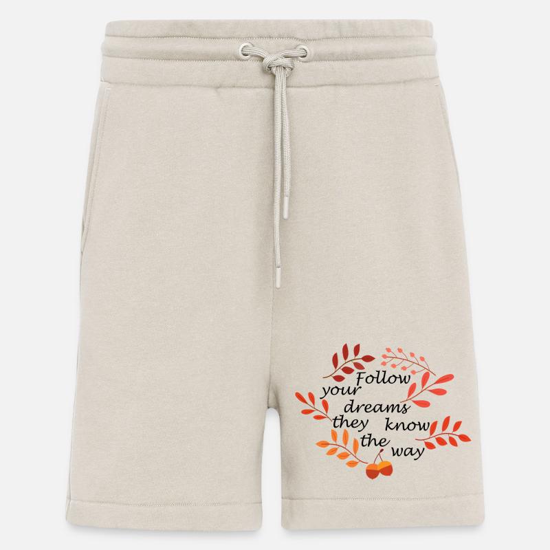 Herbstlaub und Eicheln Muster - Shorts - made by SPREAD - WARM CLAY