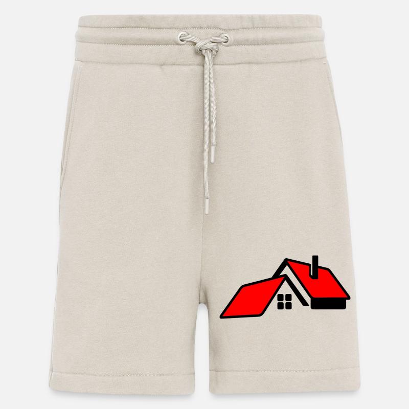 Haus mit rotem Dachlogo - Shorts - made by SPREAD - WARM CLAY
