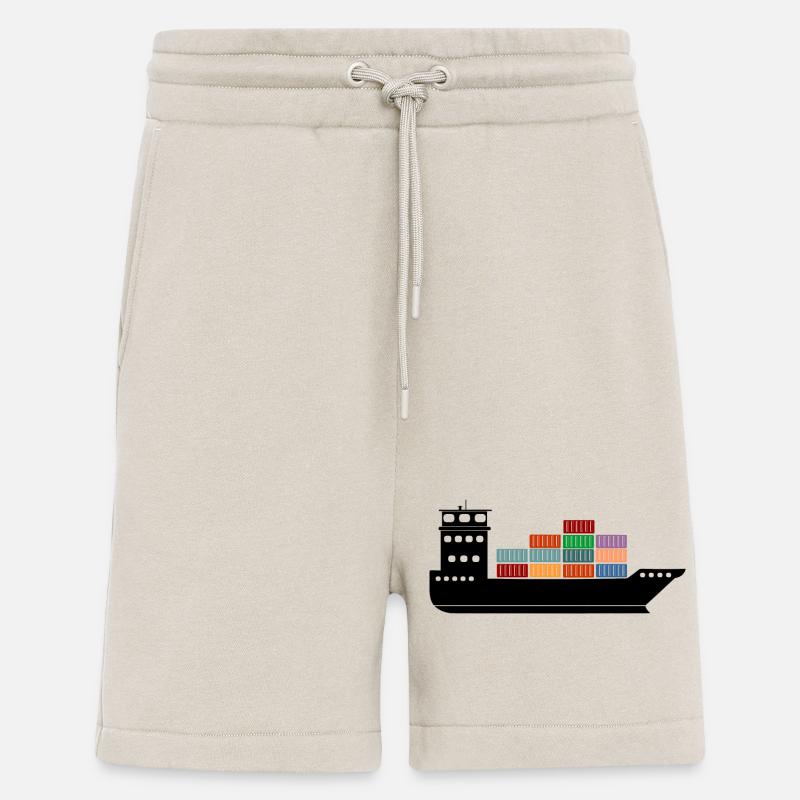 Seecontainerschiff oder Boot mit Containern - Shorts - made by SPREAD - WARM CLAY