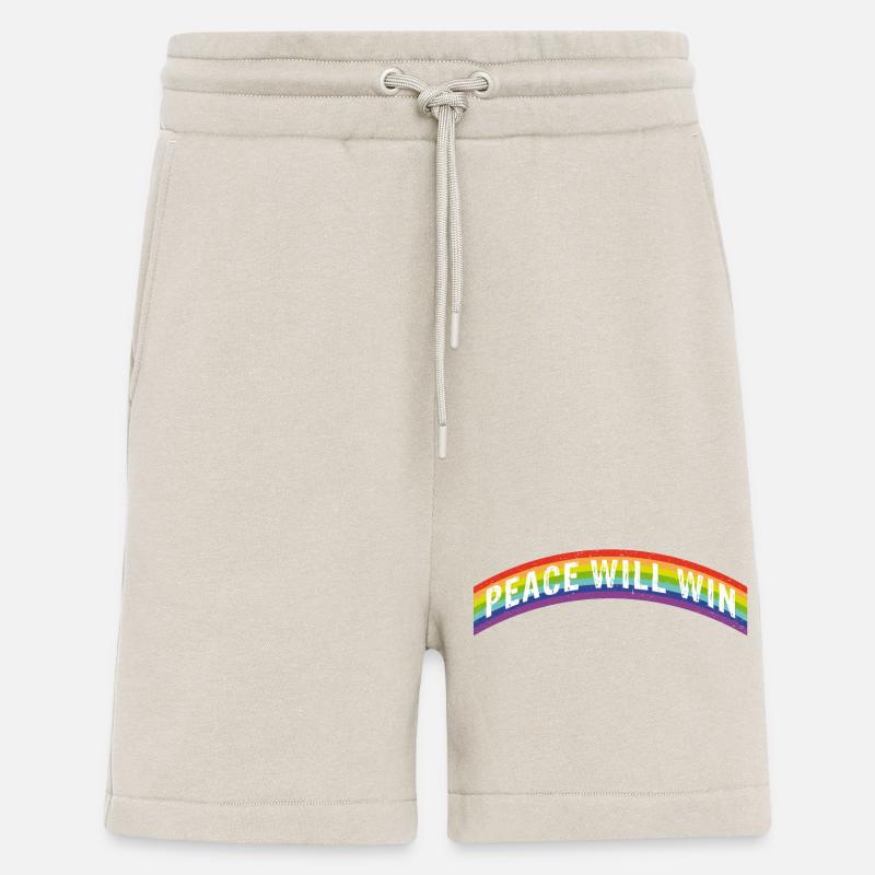 Rainbow Rainbow Peace will win - Shorts - made by SPREAD - WARM CLAY