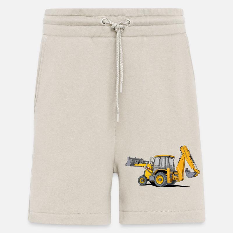 Backhoe Loader Tractor - Shorts - made by SPREAD - WARM CLAY