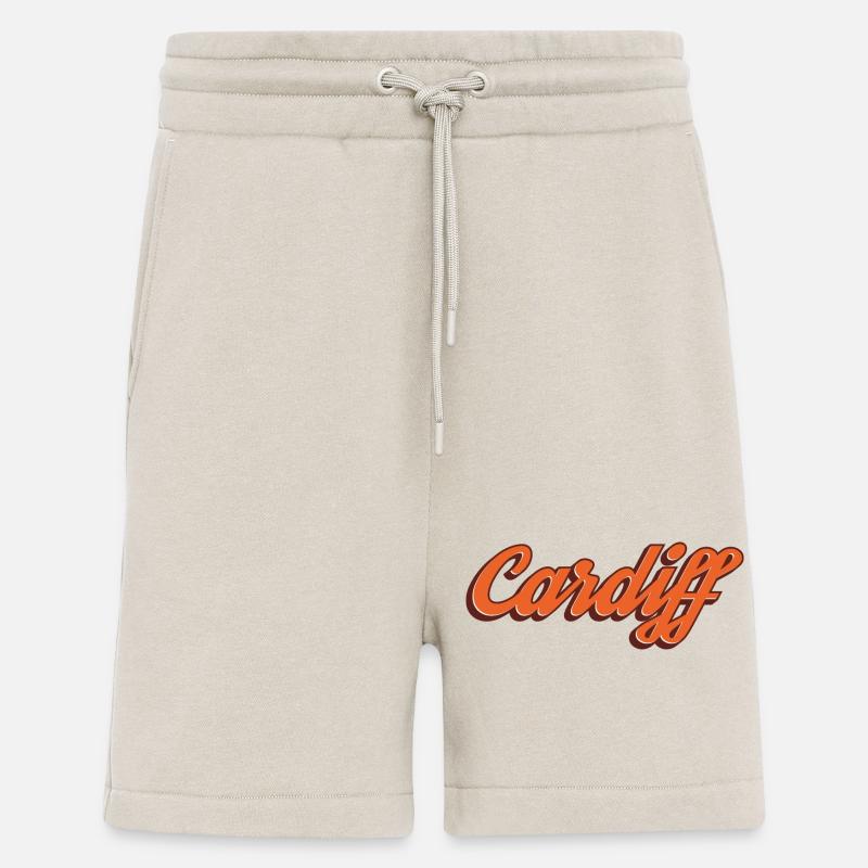 Cardiff Script Orange - Shorts - made by SPREAD - WARM CLAY