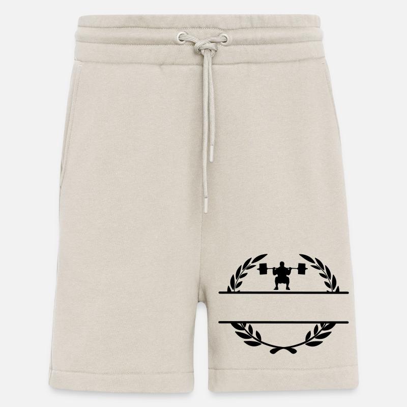 Haltérophile en couronne de laurier - Short bio décontracté fabriqué en UE - WARM CLAY