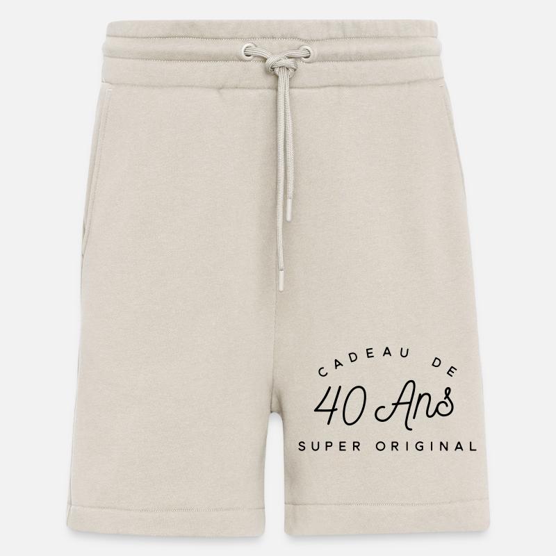 Cadeau 40 ans super original - Short bio décontracté fabriqué en UE - WARM CLAY