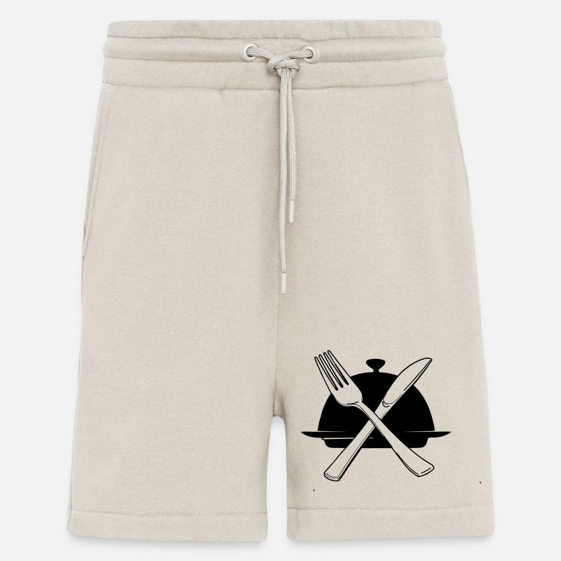 Schüssel mit Messer und Gabel - Shorts - made by SPREAD - WARM CLAY