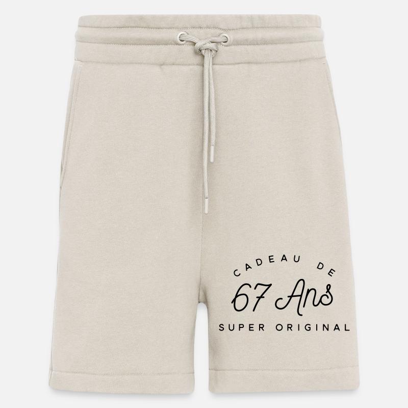 Cadeau 67 ans  - Short bio décontracté fabriqué en UE - WARM CLAY
