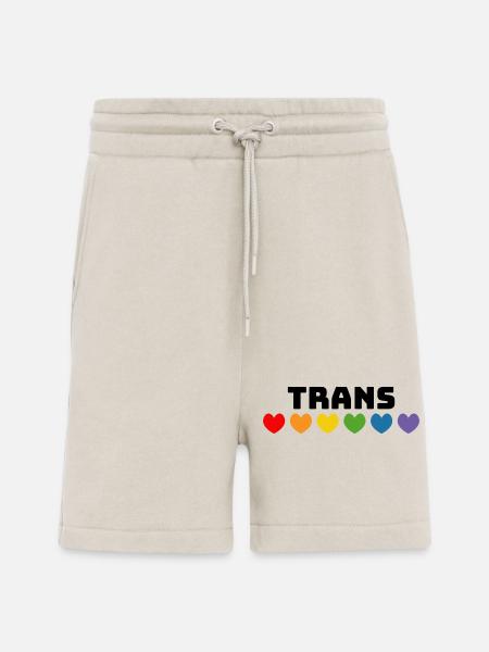 Rainbow heart trans black - Shorts - made by SPREAD - WARM CLAY