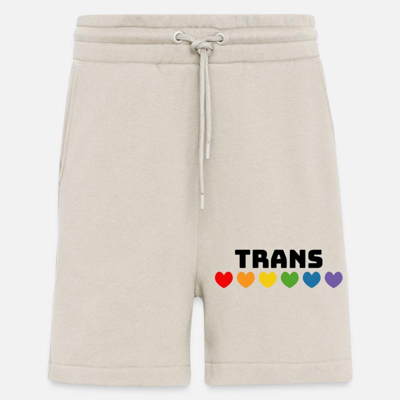 Rainbow heart trans black - Shorts - made by SPREAD - WARM CLAY