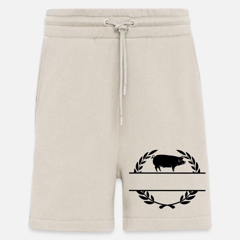 Logo Schwein im Lorbeerkranz - Shorts - made by SPREAD - WARM CLAY