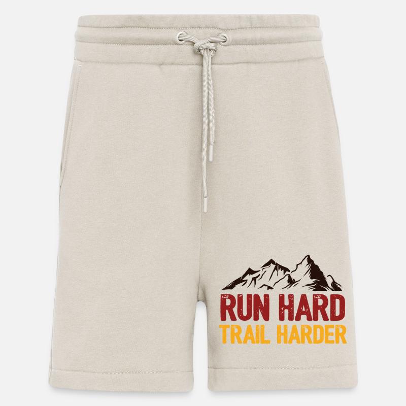 Courez fort. Trail plus difficile. - Short bio décontracté fabriqué en UE - WARM CLAY