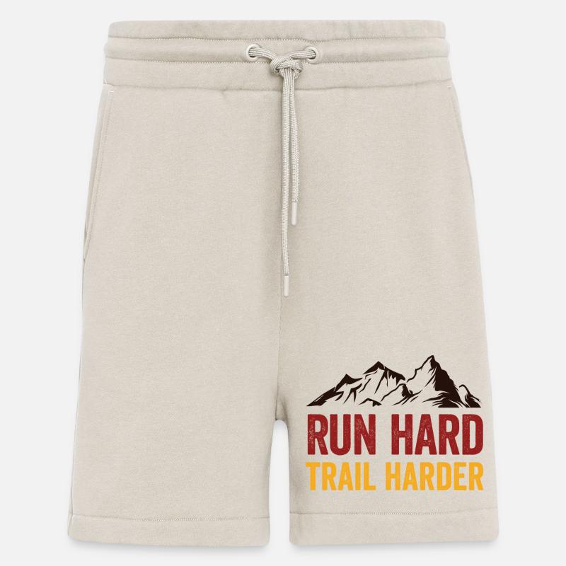Courez fort. Trail plus difficile. - Short bio décontracté fabriqué en UE - WARM CLAY