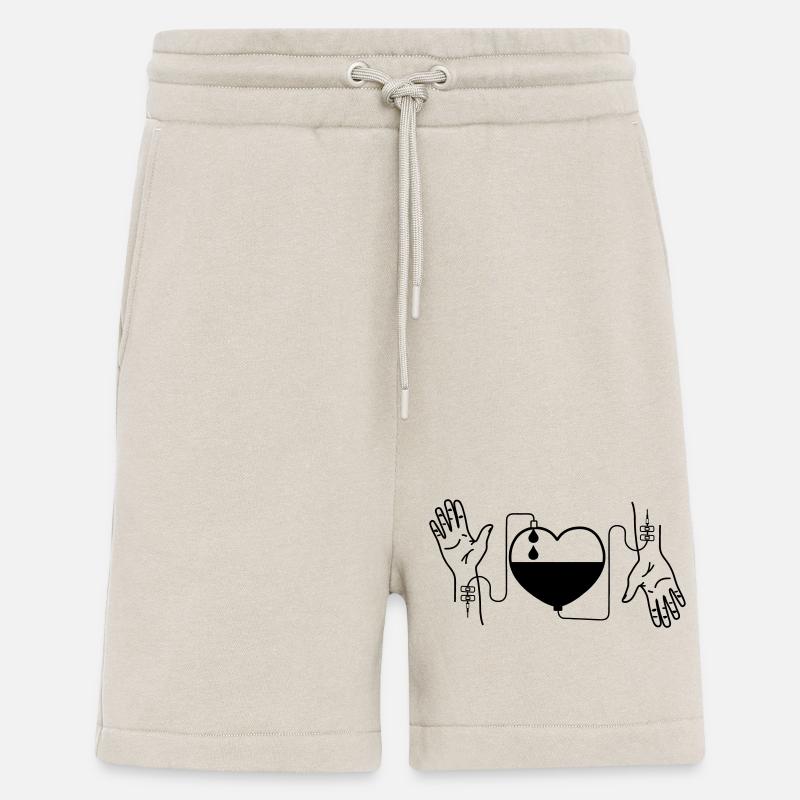 Blutspendende Herzhände - Shorts - made by SPREAD - WARM CLAY