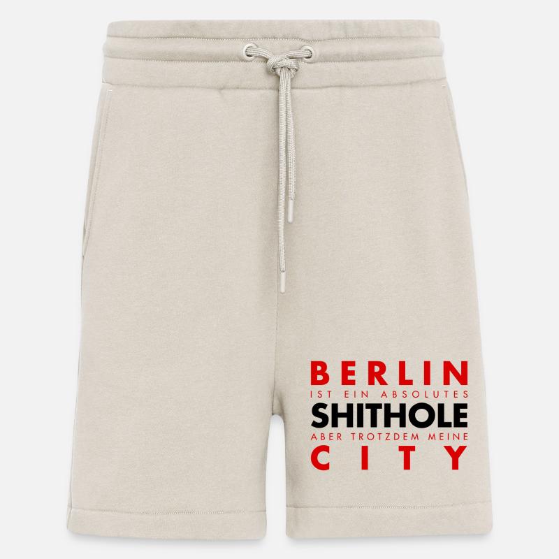 Berliner Spruch Design mit Stadtmotiv - Shorts - made by SPREAD - WARM CLAY