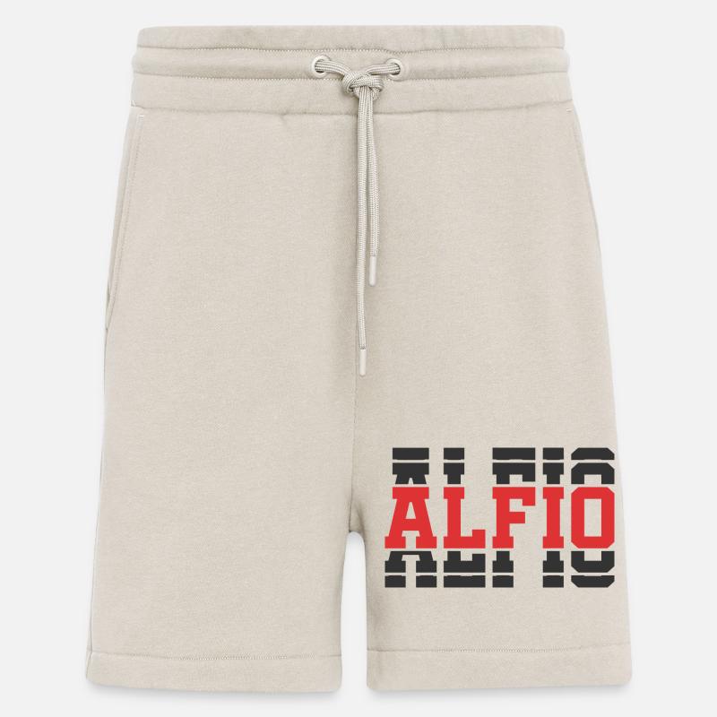 Alfio T-Shirt Geschenkidee gestapelter Text - Shorts - made by SPREAD - WARM CLAY