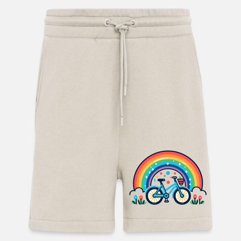 Rainbow Bicycle Joy Design - Shorts - made by SPREAD - WARM CLAY
