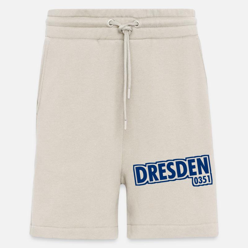 Dresde - 0351 - Indicatif régional - Saxe - Short bio décontracté fabriqué en UE - WARM CLAY
