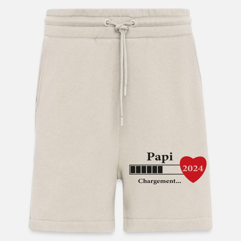 papi - futur papi chargement - Short bio décontracté fabriqué en UE - WARM CLAY