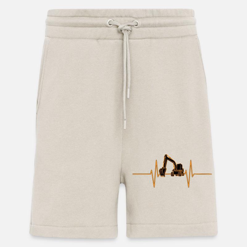 Herzschlag mit Bagger - Shorts - made by SPREAD - WARM CLAY