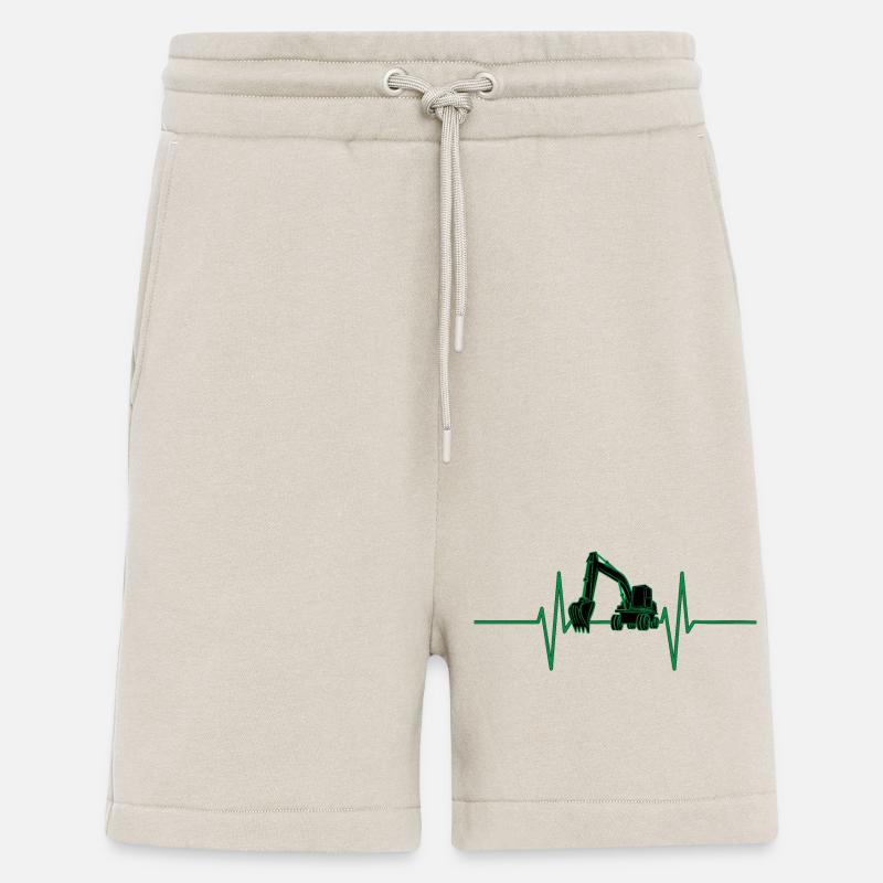 Herzschlag mit Bagger - Shorts - made by SPREAD - WARM CLAY