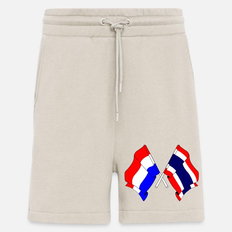 Drapeau Pays-Bas Thaïlande - Short bio décontracté fabriqué en UE - WARM CLAY