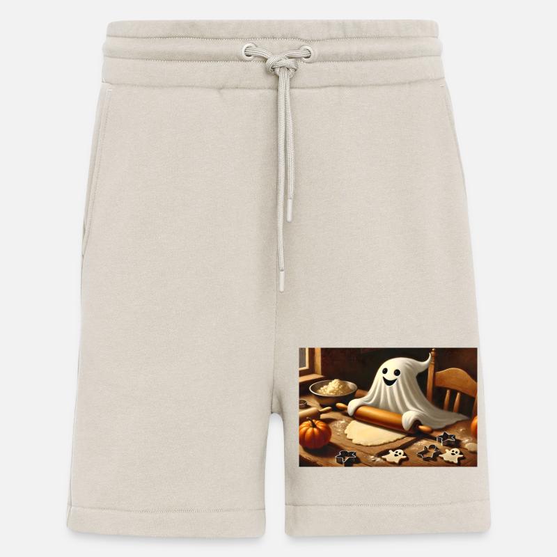 Geist beim Plätzchenbacken: Süßer Halloween Spaß - Shorts - made by SPREAD - WARM CLAY