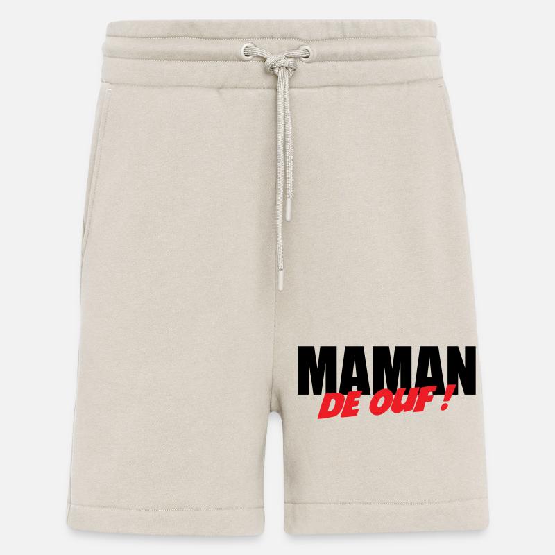 Maman de ouf ! - Short bio décontracté fabriqué en UE - WARM CLAY