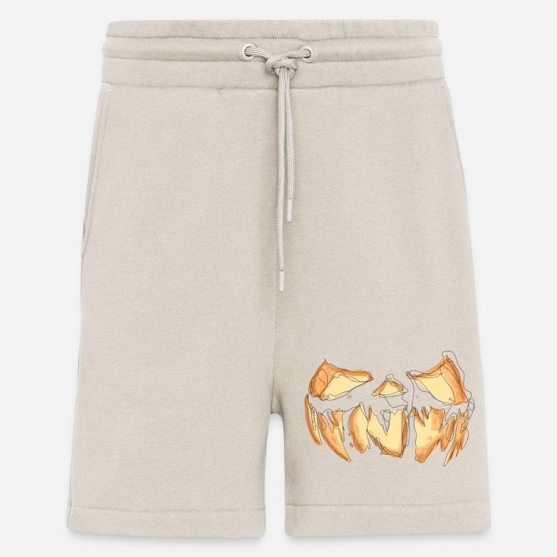 Kürbis Gesicht Halloween Scribble - Shorts - made by SPREAD - WARM CLAY