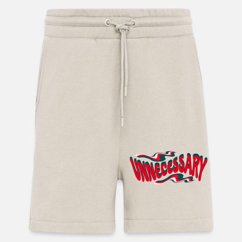 Retro Unnecessary Statement Text - Shorts - made by SPREAD - WARM CLAY