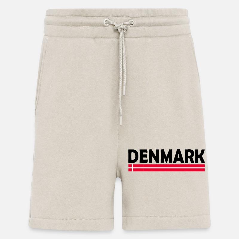 Drapeau du Danemark - Short bio décontracté fabriqué en UE - WARM CLAY
