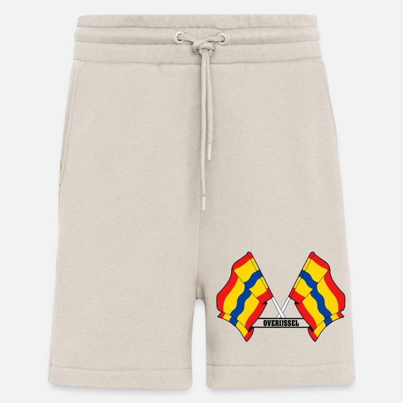 Two flags text OVERIJSSEL - Shorts - made by SPREAD - WARM CLAY