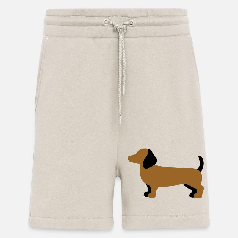 Dackel Silhouette – Minimalistisches Hundedesign - Shorts - made by SPREAD - WARM CLAY
