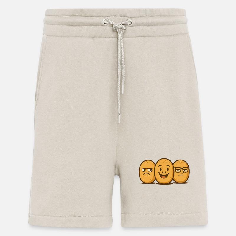 Brötchenbande – Cool bread faces in retro style - Shorts - made by SPREAD - WARM CLAY