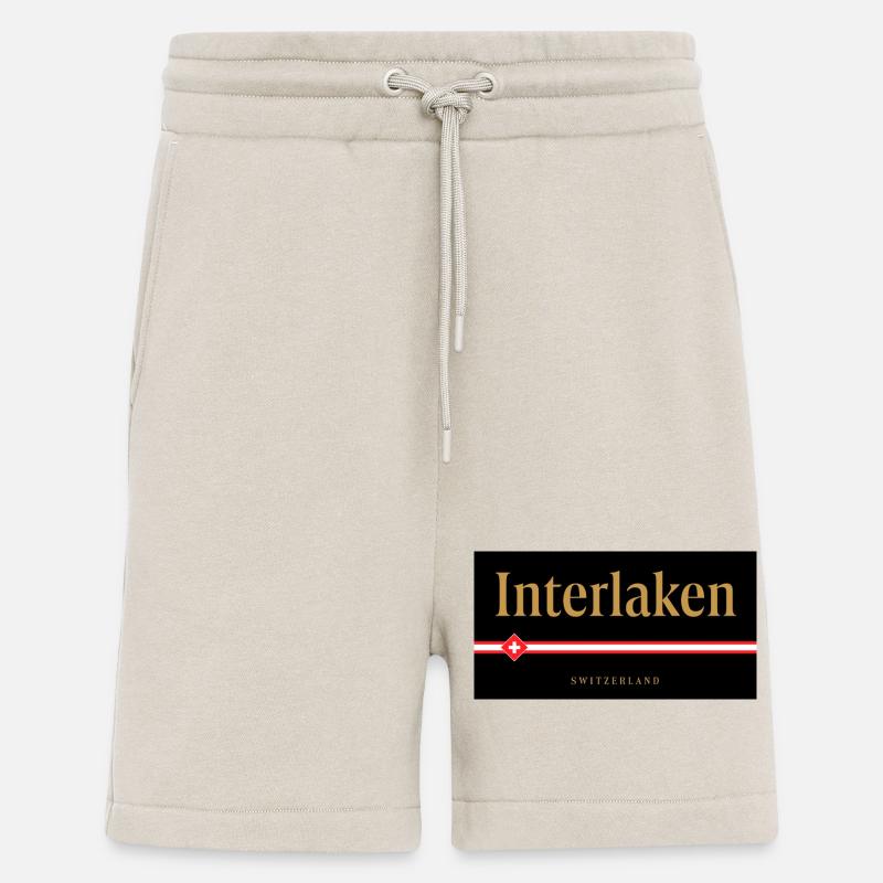 Interlaken Schweizer Goldschrift Design - Shorts - made by SPREAD - WARM CLAY