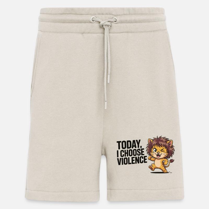 Kätzchen mit Wildheitsmotto - Shorts - made by SPREAD - WARM CLAY