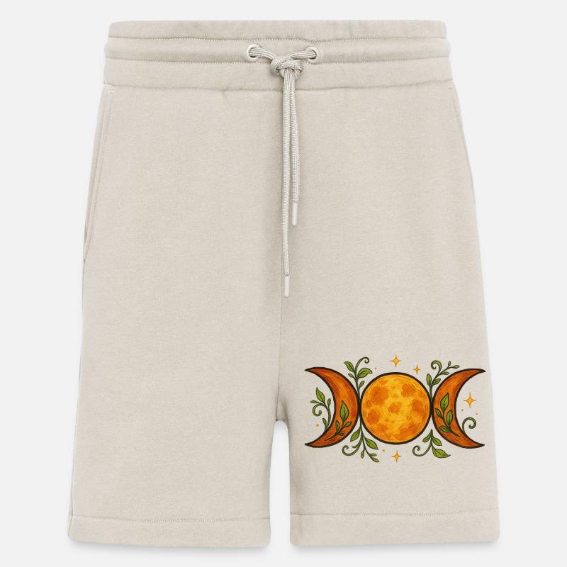 Celestial Lunar Phases with Botanical Accents - Shorts - made by SPREAD - WARM CLAY