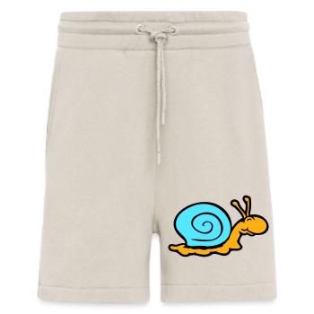 snail shell snail slug smiles sweetly - Shorts - made by SPREAD - WARM CLAY - Front