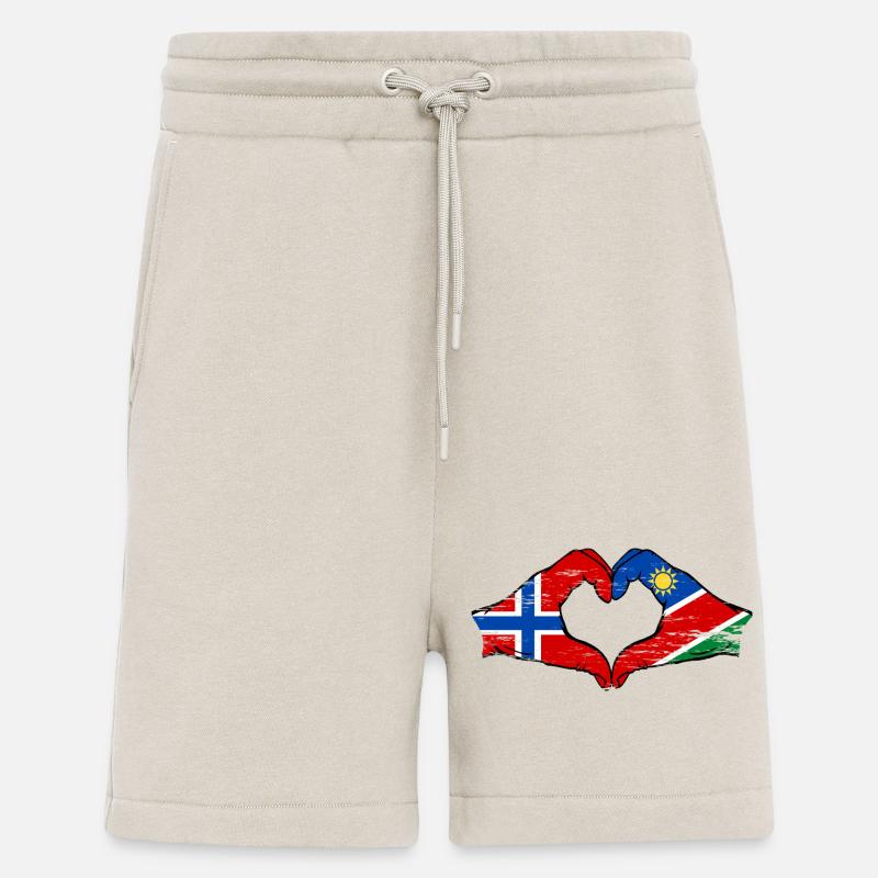 Norwegen Namibia Flagge Herz - Shorts - made by SPREAD - WARM CLAY