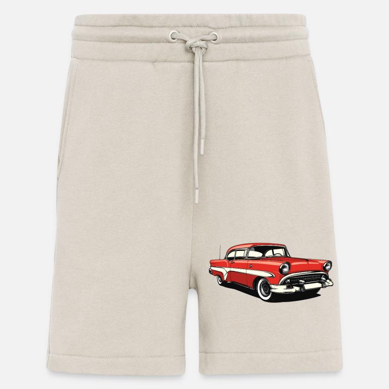 Retro Klassischer US-Auto Druck - Shorts - made by SPREAD - WARM CLAY
