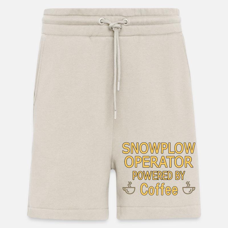 Snowplow Operator Powered Coffee Schneepflugfahrer - Shorts - made by SPREAD - WARM CLAY